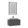 HANAH HOME Kupatilski ormarić sa umivaonikom i ogledalom (2 komada) Craft 80 988 - slika 4