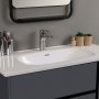 HANAH HOME Kupatilski ormarić sa umivaonikom i ogledalom (2 komada) Linear Fume - slika 3