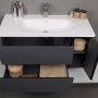 HANAH HOME Kupatilski ormarić sa umivaonikom i ogledalom (2 komada) Linear Fume - slika 5