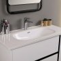 HANAH HOME Kupatilski ormarić sa umivaonikom i ogledalom (2 komada) Linear Bianco - slika 5