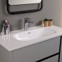 HANAH HOME Kupatilski ormarić sa umivaonikom i ogledalom (2 komada) Linear Light Grey - slika 3