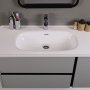 HANAH HOME Kupatilski ormarić sa umivaonikom i ogledalom (2 komada) Linear Light Grey - slika 4