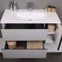 HANAH HOME Kupatilski ormarić sa umivaonikom i ogledalom (2 komada) Linear Light Grey - slika 5