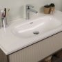 HANAH HOME Kupatilski ormarić sa umivaonikom i ogledalom (2 komada) Elegant Grey Hrast - slika 3