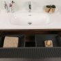 HANAH HOME Kupatilski ormarić sa umivaonikom i ogledalom (2 komada) Elegant Miling Hrast - slika 5