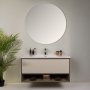 HANAH HOME Kupatilski ormarić sa umivaonikom i ogledalom (2 komada) Elegant Light Walnut - slika 2