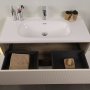 HANAH HOME Kupatilski ormarić sa umivaonikom i ogledalom (2 komada) Elegant Light Walnut - slika 5