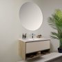 HANAH HOME Kupatilski ormarić sa umivaonikom i ogledalom (2 komada) Elegant Light Walnut - slika 1
