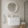 HANAH HOME Kupatilski ormarić sa umivaonikom i ogledalom (2 komada) Moonlight 70 v2 382 - slika 1