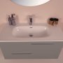 HANAH HOME Kupatilski ormarić sa umivaonikom i ogledalom (2 komada) Serenity Grey - slika 4