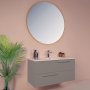 HANAH HOME Kupatilski ormarić sa umivaonikom i ogledalom (2 komada) Serenity Grey - slika 1