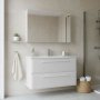 HANAH HOME Kupatilski ormarić sa umivaonikom i ogledalom (2 komada) Nuvola 100 v2 183 - slika 1