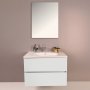 HANAH HOME Kupatilski ormarić sa umivaonikom i ogledalom (2 komada) Simple 80 White - slika 2