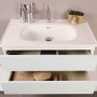 HANAH HOME Kupatilski ormarić sa umivaonikom i ogledalom (2 komada) Simple 80 White - slika 5