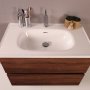 HANAH HOME Kupatilski ormarić sa umivaonikom i ogledalom (2 komada) Simple 80 Hrast - slika 4