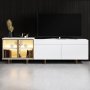 HANAH HOME TV polica Vienna White Gold - slika 2