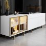 HANAH HOME TV polica Vienna White Gold - slika 4