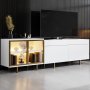 HANAH HOME TV polica Vienna White Gold - slika 1