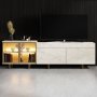 HANAH HOME TV polica Vienna Travertine Gold - slika 2