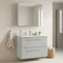 HANAH HOME Kupatilski ormarić sa umivaonikom i ogledalom (2 komada) Nuvola 80 v2 184 - slika 1