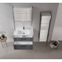 HANAH HOME Kupatilski ormarić sa umivaonikom i ogledalom (2 komada) Bari 85 v2 239 - slika 2