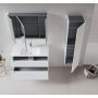 HANAH HOME Kupatilski ormarić sa umivaonikom i ogledalom (2 komada) Messina 100 v2 387 - slika 2