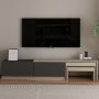 HANAH HOME TV polica Nest Travertine Anthracite - slika 1