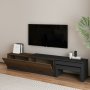 HANAH HOME TV polica Nest Anthracite Antique Walnut - slika 4