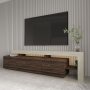 HANAH HOME TV polica Beliz Travertine Walnut - slika 5