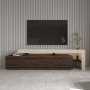 HANAH HOME TV polica Beliz Travertine Walnut - slika 1