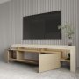 HANAH HOME TV polica Beliz Travertine Warm Oak - slika 4