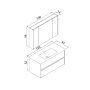 HANAH HOME Kupatilski ormarić sa umivaonikom i ogledalom (2 komada) Arno 100 761 - slika 4