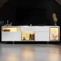 HANAH HOME TV polica Norm White Gold - slika 2