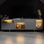 HANAH HOME TV polica Norm Anthracite Gold - slika 2
