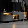 HANAH HOME TV polica Norm Anthracite Gold - slika 1