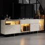 HANAH HOME TV polica Norm Travertine Gold - slika 1