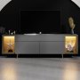 HANAH HOME TV polica Zenith Anthracite Gold - slika 2