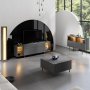 HANAH HOME TV polica Zenith Anthracite Gold - slika 5