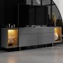 HANAH HOME TV polica Zenith Anthracite Gold - slika 1