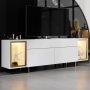 HANAH HOME TV polica Zenith White Gold - slika 1