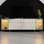 HANAH HOME TV polica Zenith Travertine Gold - slika 2