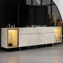 HANAH HOME TV polica Zenith Travertine Gold - slika 1