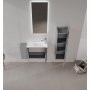HANAH HOME Kupatilski ormarić sa umivaonikom i ogledalom (2 komada) Perla 80 570 - slika 2