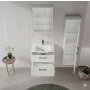 HANAH HOME Kupatilski ormarić sa umivaonikom i ogledalom (2 komada) Bari 65 v2 229 - slika 2