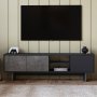HANAH HOME TV polica Ravello Marble Anthracite - slika 1