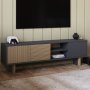 HANAH HOME TV polica Ravello Warm Oak Anthracite - slika 2