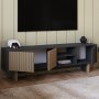 HANAH HOME TV polica Ravello Warm Oak Anthracite - slika 3