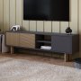 HANAH HOME TV polica Ravello Warm Oak Anthracite - slika 4