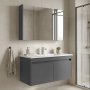 HANAH HOME Kupatilski ormarić sa umivaonikom i ogledalom (2 komada) Arno 100 763 - slika 1