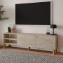 HANAH HOME TV polica River Travertine - slika 3